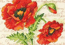 Dimensions Poppy Pair Kit #70-65116 5" x 7"/17.7 cm x 12.7 cm
